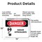 Signmission Sodium Hypochlorite Danger Sign, Aluminum, 14in W x 10in L, 2PK OS-2PACK-DS-A-1014-L-1935 - alternate 8